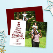 Frohe Weihnachts-Red-Tree-Foto Feiertagskarte