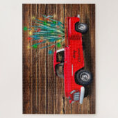 Frohe Weihnachts Red Truck mit Agave Tree & Lights Puzzle (Vertikal)