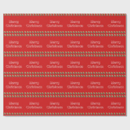 Frohe Weihnachts Red Wrapping Paper Geschenkpapier