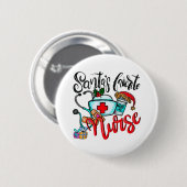 Frohe Weihnachts Reindeer Button (Vorne & Hinten)