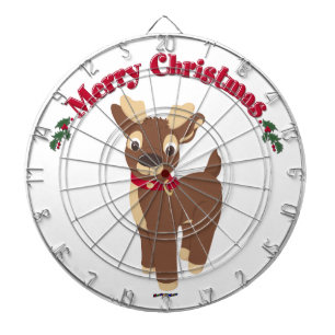Frohe Weihnachts Reindeer Dartscheibe