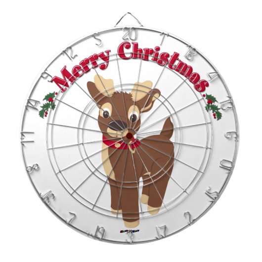 Frohe Weihnachts Reindeer Dartscheibe (vorne)