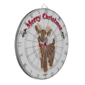 Frohe Weihnachts Reindeer Dartscheibe (Vorderseite Links)