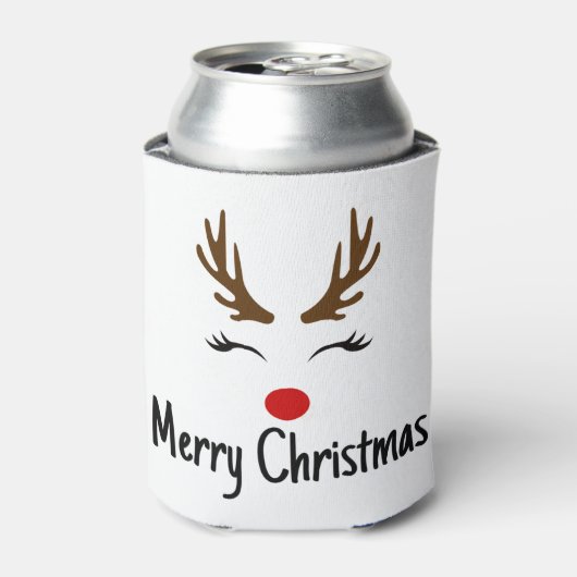 Frohe Weihnachts Reindeer Dosenkühler (Kanne Vorderseite)