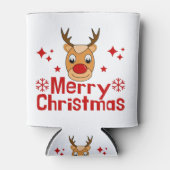 Frohe Weihnachts Reindeer Dosenkühler (Vorderseite)