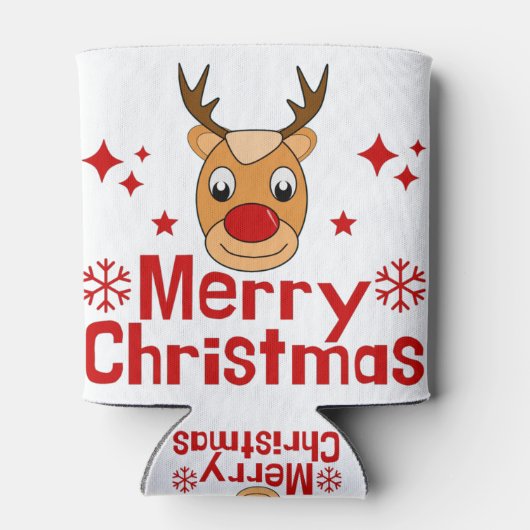 Frohe Weihnachts Reindeer Dosenkühler (Rückseite)