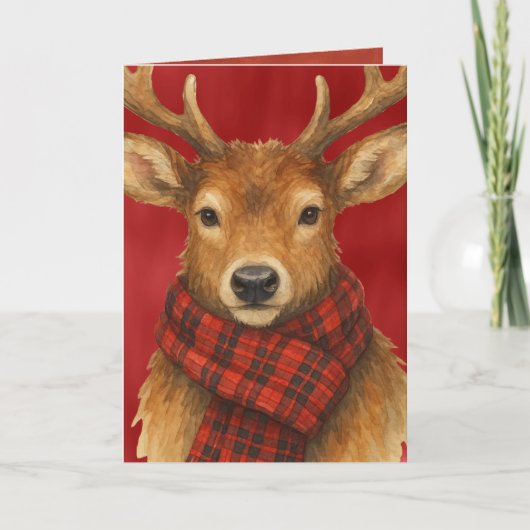 Frohe Weihnachts Reindeer Feiertagskarte (Vorderseite)