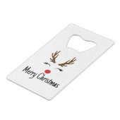 Frohe Weihnachts Reindeer Geldbeutel Flaschenöffner (Vorderseite Schrägansicht)