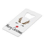 Frohe Weihnachts Reindeer Geldbeutel Flaschenöffner (Rückseite Schrägansicht)