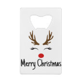 Frohe Weihnachts Reindeer Geldbeutel Flaschenöffner (Rückseite)