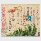 Frohe Weihnachts Reindeer Geschenkpapier (Flach)