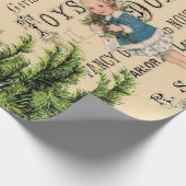 Frohe Weihnachts Reindeer Geschenkpapier (Ecke)