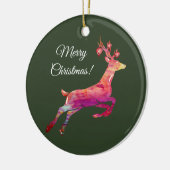 Frohe Weihnachts Reindeer Keramik Ornament (Links)