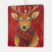 Frohe Weihnachts Reindeer Keramikornament (Links)