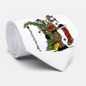 Frohe Weihnachts Reindeer Krawatte (Gerollt)