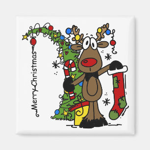 Frohe Weihnachts Reindeer Magnet