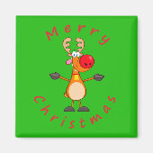 Frohe Weihnachts Reindeer Magnet (Vorne)