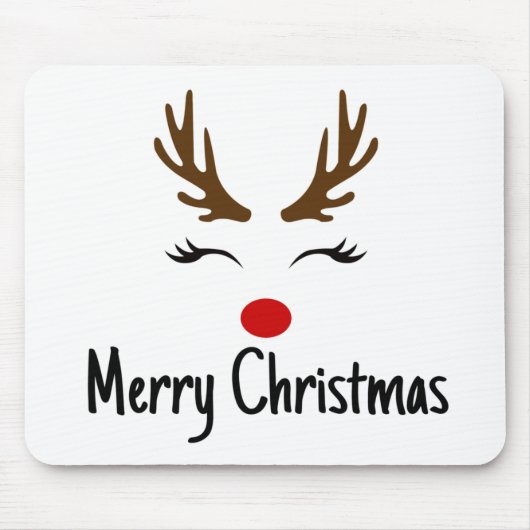 Frohe Weihnachts Reindeer Mousepad (Vorne)
