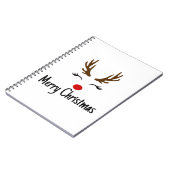 Frohe Weihnachts Reindeer Notizblock (Linke Seite)