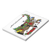 Frohe Weihnachts Reindeer Notizblock (Rotiert)
