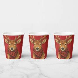 Frohe Weihnachts Reindeer Pappbecher