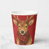 Frohe Weihnachts Reindeer Pappbecher (Vorderseite)