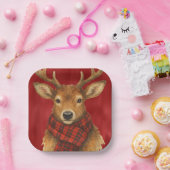 Frohe Weihnachts Reindeer Pappteller (Party)