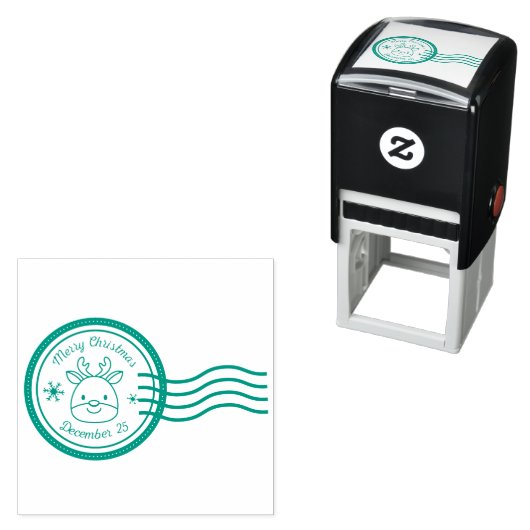 Frohe Weihnachts Reindeer Permastempel (Beispiel)