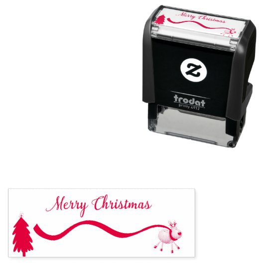 Frohe Weihnachts Reindeer Permastempel (Beispiel)