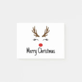 Frohe Weihnachts Reindeer Post-it Klebezettel (Vorderseite)