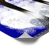 Frohe Weihnachts-Reindeer-Poster Poster (Ecke)