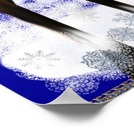 Frohe Weihnachts-Reindeer-Poster Poster (Ecke)