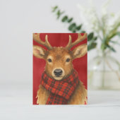 Frohe Weihnachts Reindeer Postkarte (Stehend Vorderseite)
