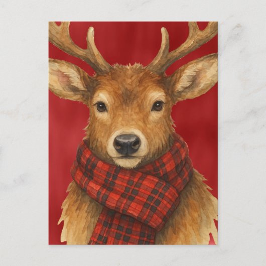 Frohe Weihnachts Reindeer Postkarte (Vorderseite)