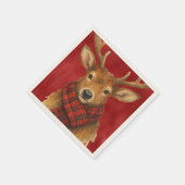 Frohe Weihnachts Reindeer Serviette (Ecke)