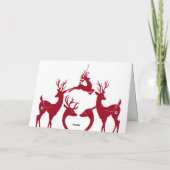 Frohe Weihnachts-Reindeer-Snowflake individuelles  Feiertagskarte (Rückseite)