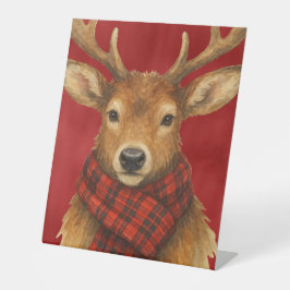 Frohe Weihnachts Reindeer Sockelschild
