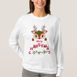 Frohe Weihnachts-Reindeer-Sweatshirt T-Shirt