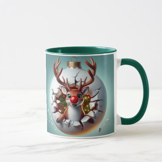 Frohe Weihnachts Reindeer Tasse (Rechts)