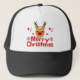 Frohe Weihnachts Reindeer Truckerkappe