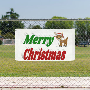 Frohe Weihnachts-Reindeer-Typografie Banner