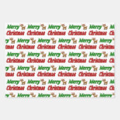 Frohe Weihnachts-Reindeer-Typografie Geschenkpapier Set (Vorderseite)
