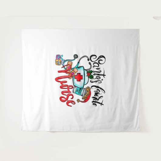 Frohe Weihnachts Reindeer Wandteppich (Vorderseite (Horizontal))