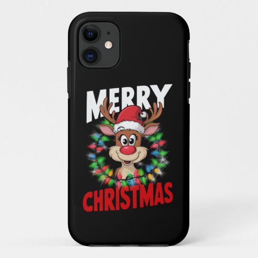 Frohe Weihnachts-Reindeer Xmas Urlaub Case-Mate iPhone Hülle (Rückseite)