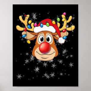 Frohe Weihnachts Reindeer Xmas Weihnachtsmann Männ Poster