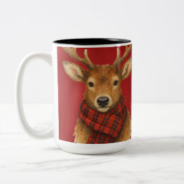 Frohe Weihnachts Reindeer Zweifarbige Tasse