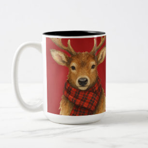 Frohe Weihnachts Reindeer Zweifarbige Tasse