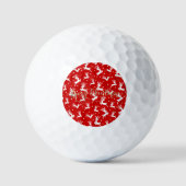 Frohe Weihnachts-Reindeers Red Golfball (Vorderseite)