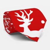 Frohe Weihnachts-Reindeers Red Krawatte (Gerollt)