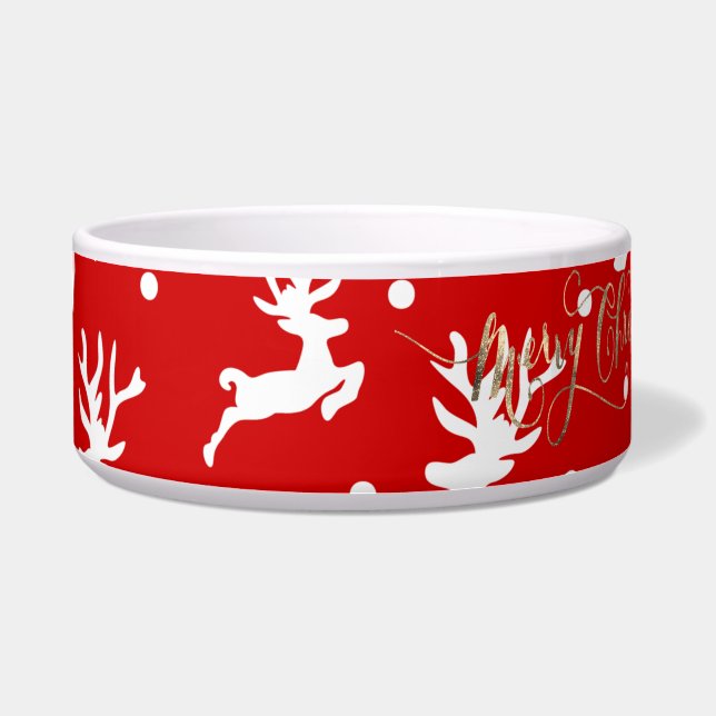 Frohe Weihnachts-Reindeers Red Napf (Vorderseite)
